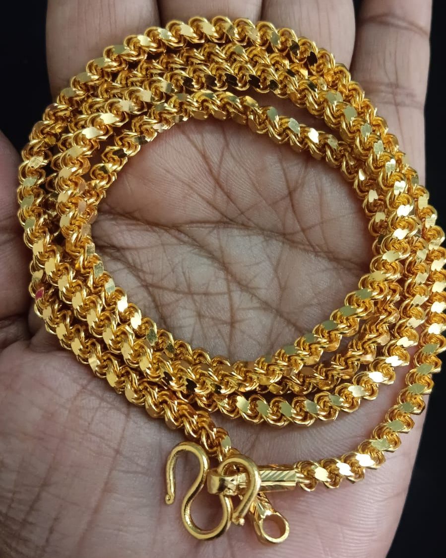 Fine Gold Mesh Chain - Lakshayaa Collections