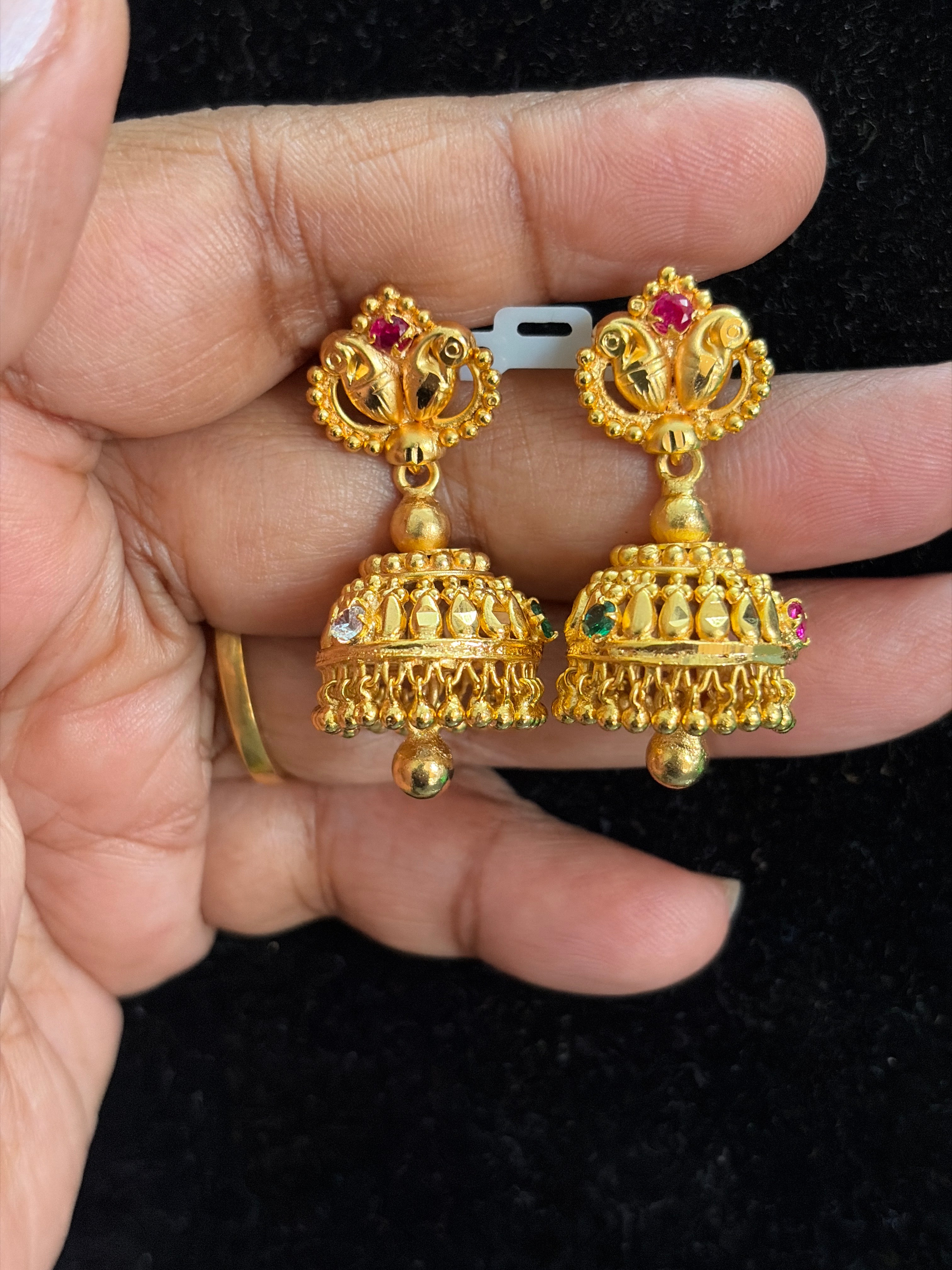 impon jimikki with 50 mg gold polish – Lakshayaa Collections