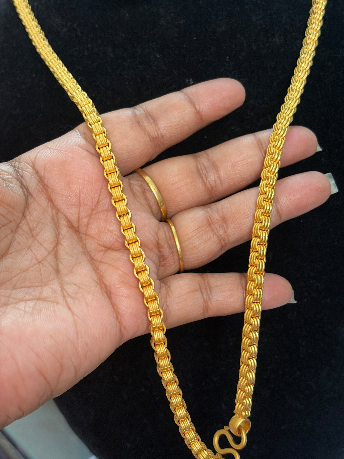 043, 10 pown thickness, 150 mg gold polish , 26 ins