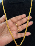 044, Impon chain with 150 mg gold polish, 4 poun , 26 inch