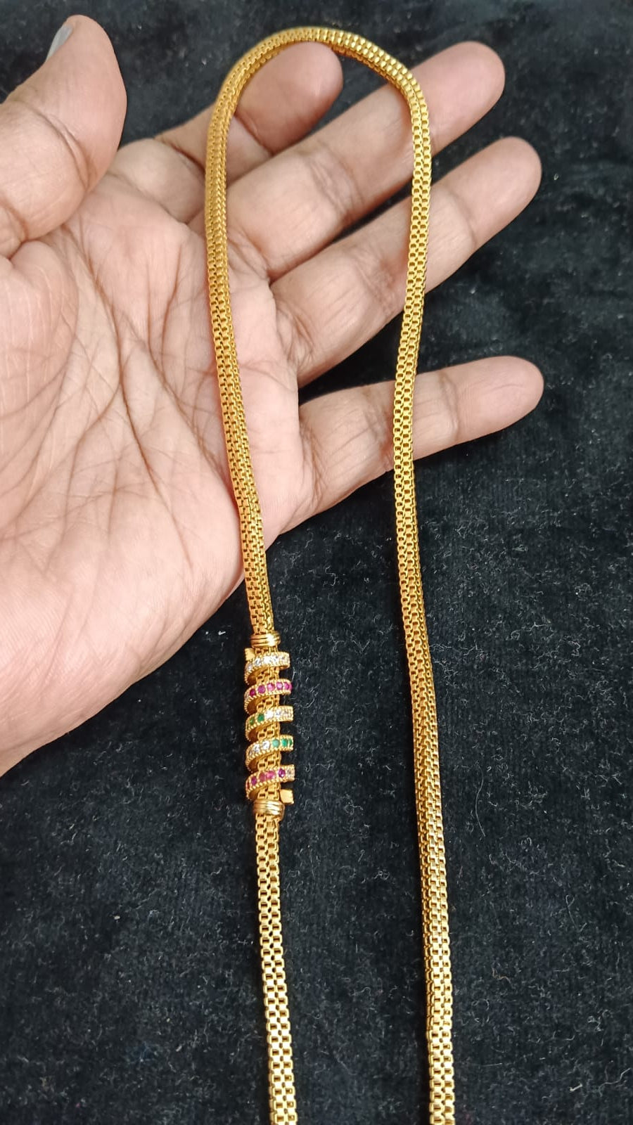 Flat Mess Chain Gold Flat Mesh Chain - Lakshayaa Collections