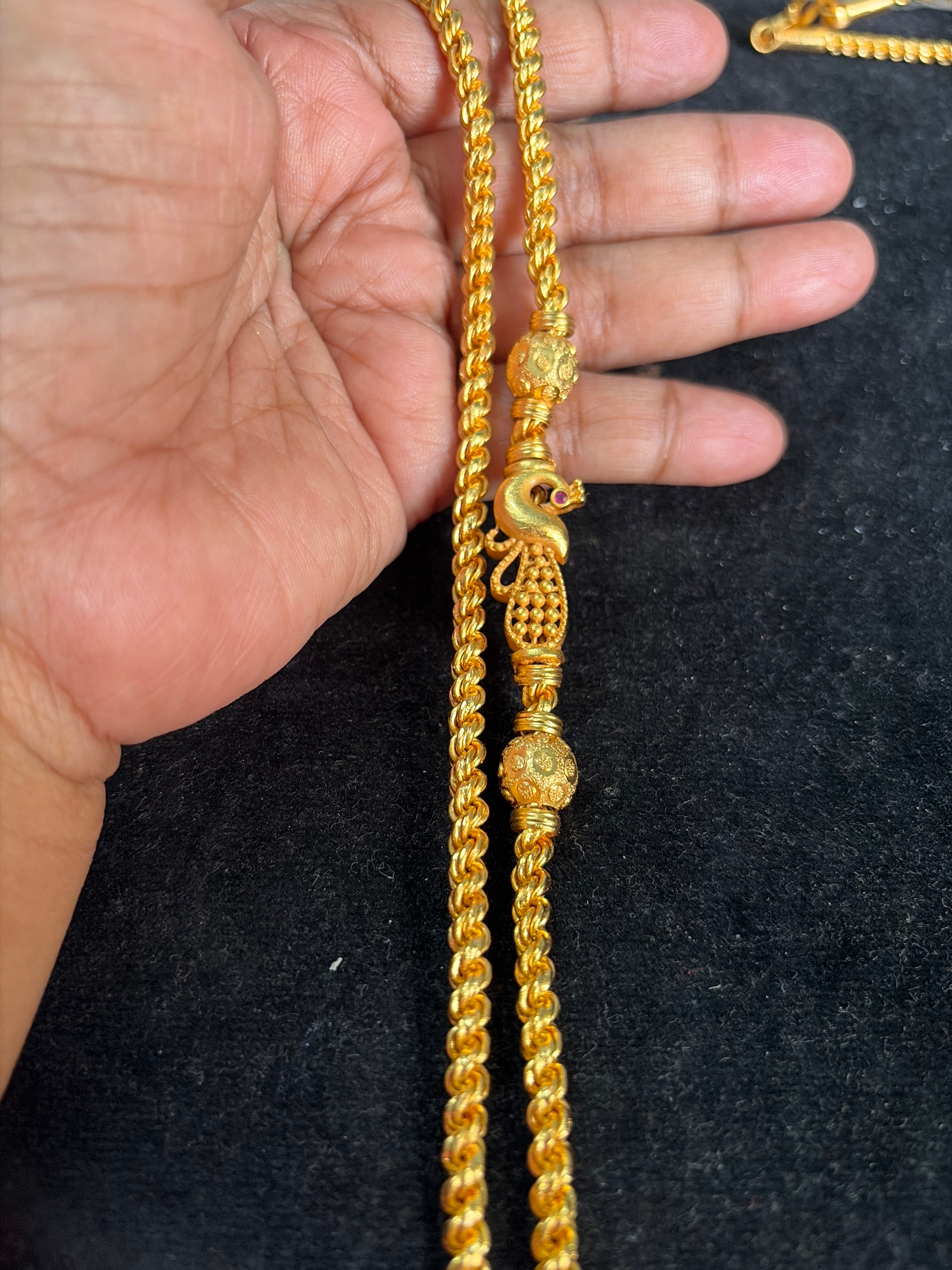 Impon peacock thali chain