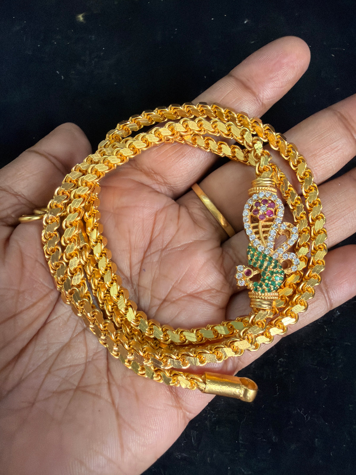 063, impon thali chain, 5 pown ￼ thickness, 26 inches
