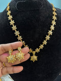 Impon stone necklace, and earring