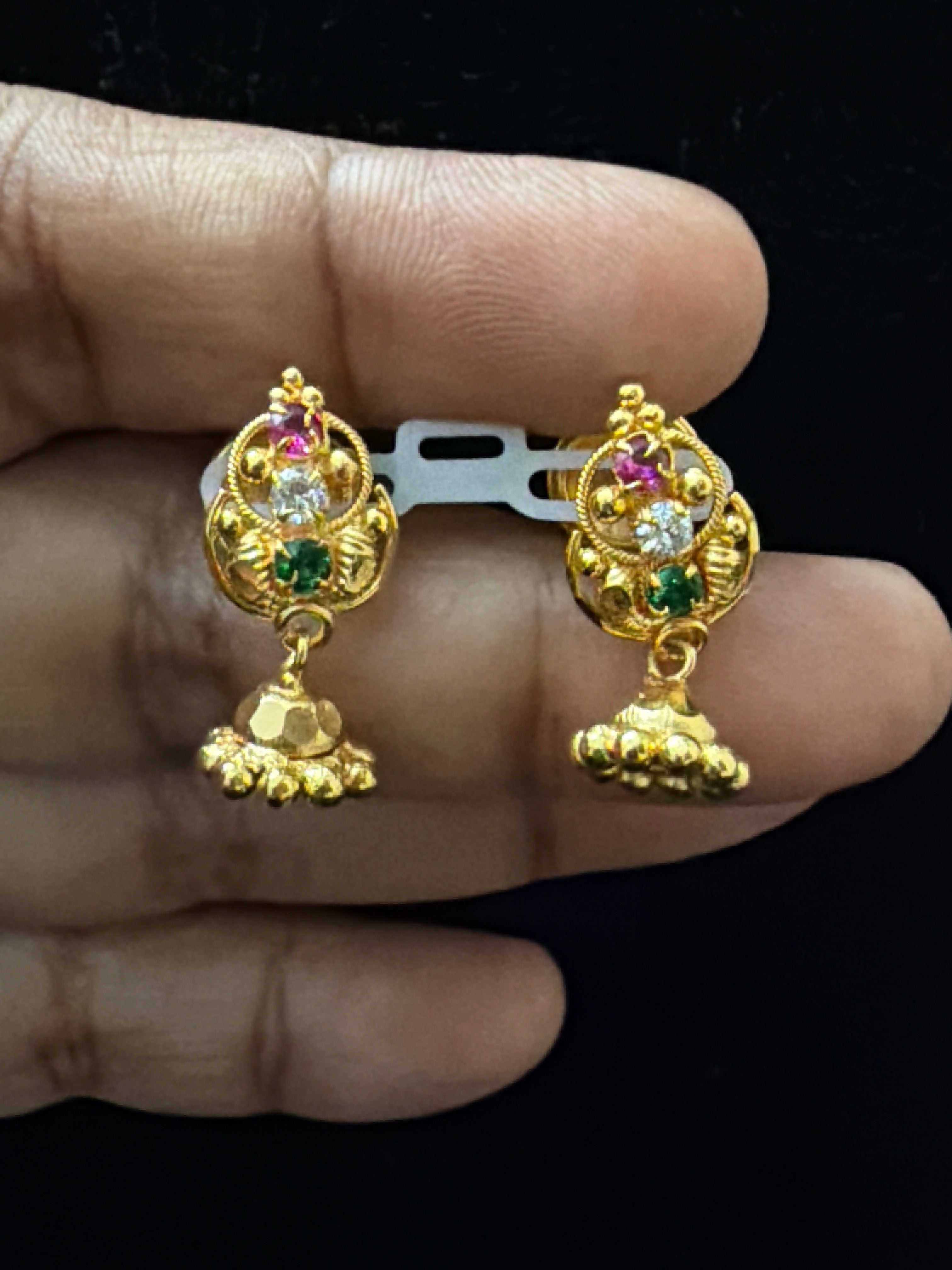 020,impon gold polish daily wear earring