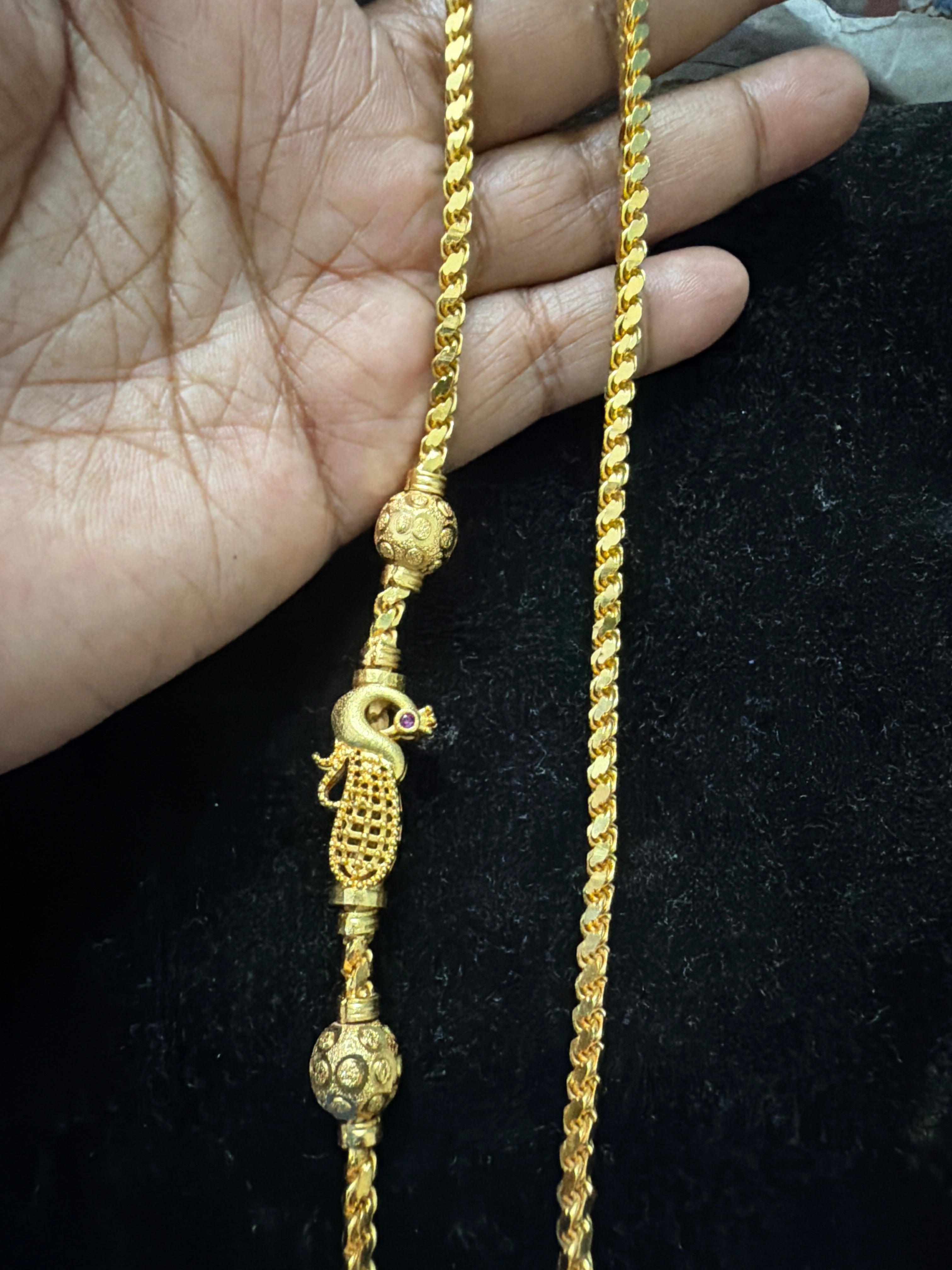 Impon Tari chain with 100 mg gold polish
